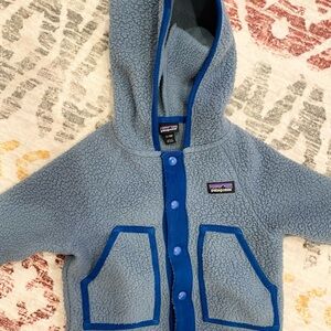 Patagonia Retro Pile Blue Fleece Baby Jacket